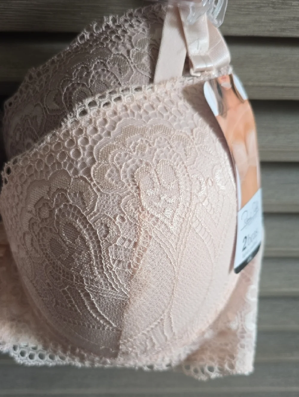 Rene Rofe Lace Lightly Padded Bra in Blush - Picture 3 of 16